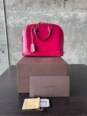 Louis Vuitton Alma PM Indian Rose Monogram Vernis Tote